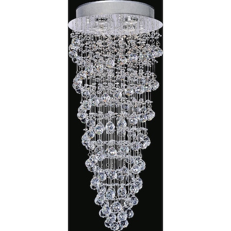 Cwi Lighting Double Spiral 4 Light Flush Mount With Chrome Finish 6606C14C